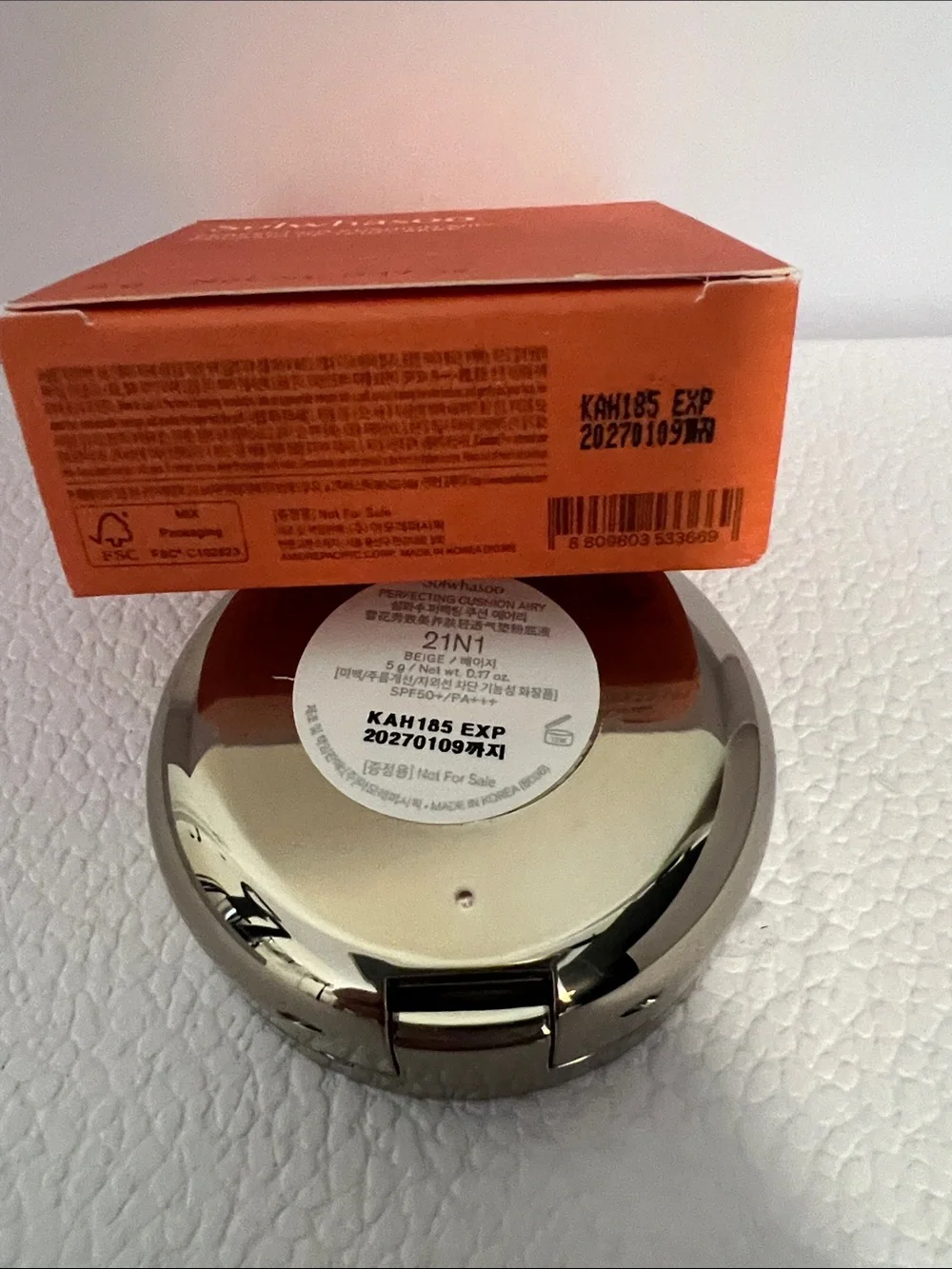 Sulwhasoo- Mini Perfecting Cushion Airy - 21N1 Beige